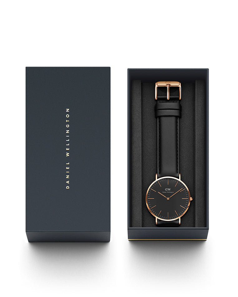 Classic Black Sheffield Rose 40mm