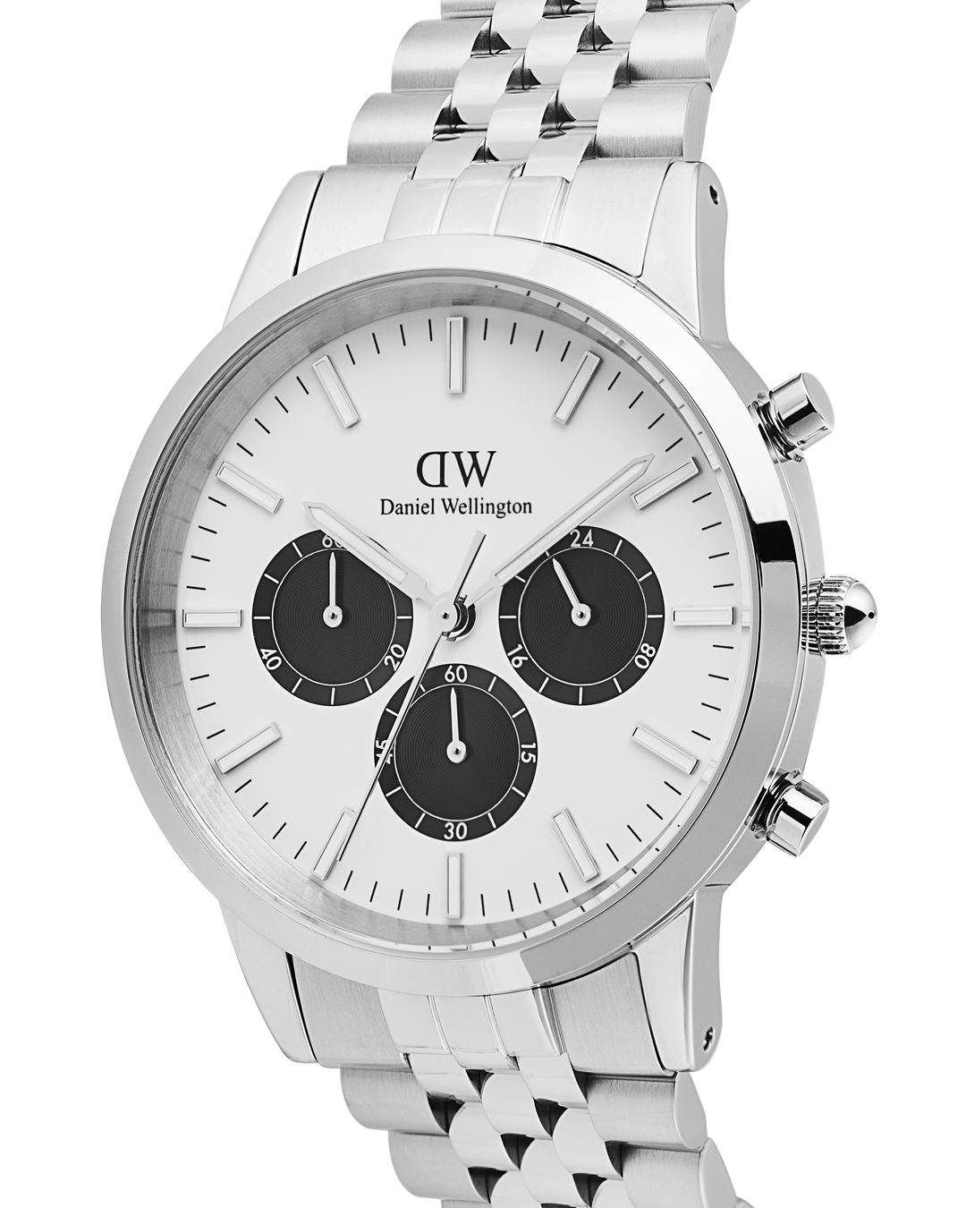 Iconic Chronograph Arch 5-Link Off-White Panda Stål 42mm