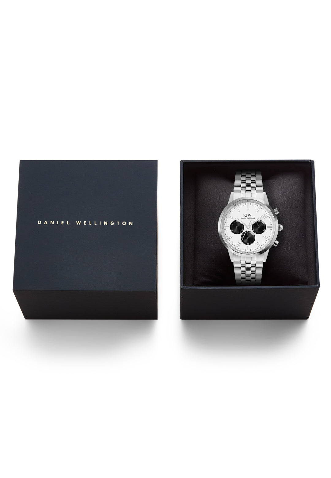 Iconic Chronograph Arch 5-Link Off-White Panda Stål 42mm