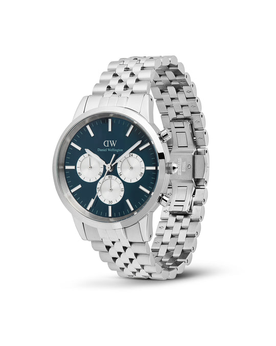 Iconic Chronograph Arch 5-Link Arctic Panda Stål 42mm