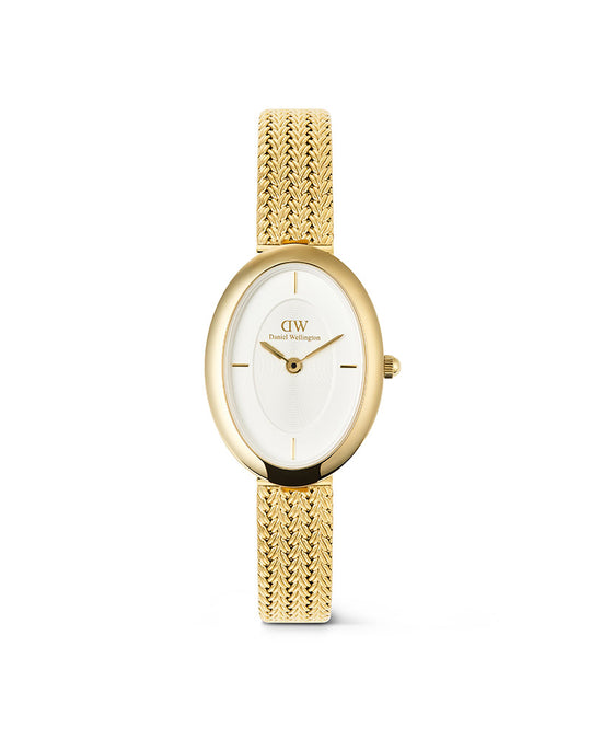 Juliette Braided Mesh Gullfarget / Hvit 20x26mm