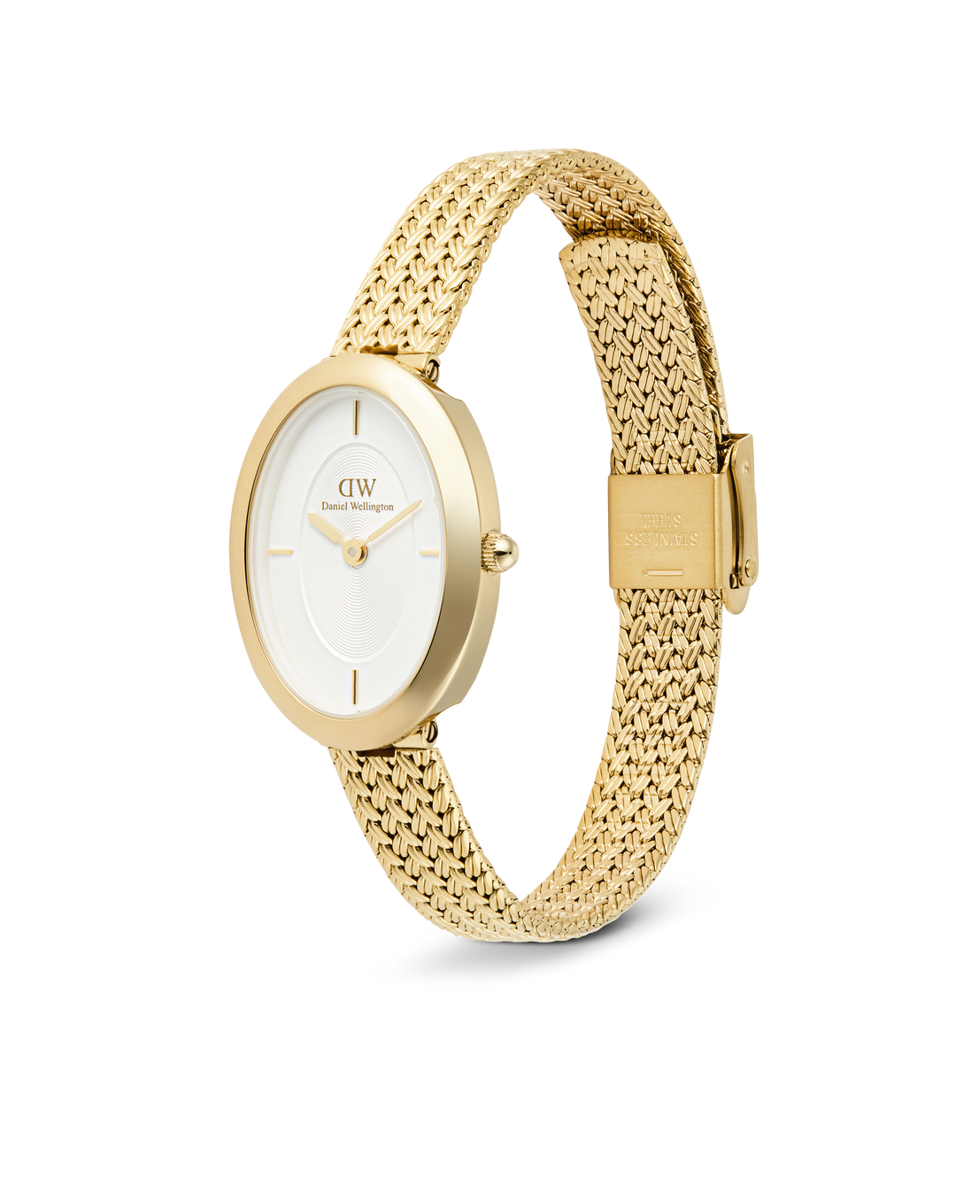 Juliette Braided Mesh Gullfarget / Hvit 20x26mm