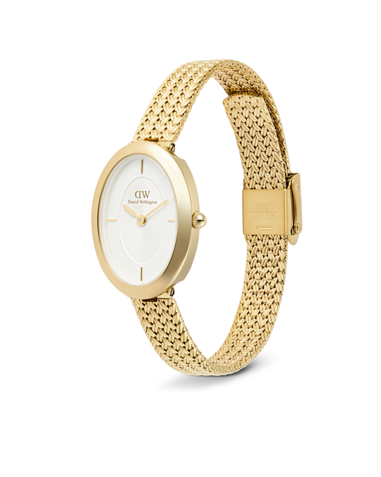 Juliette Braided Mesh Gullfarget / Hvit 20x26mm