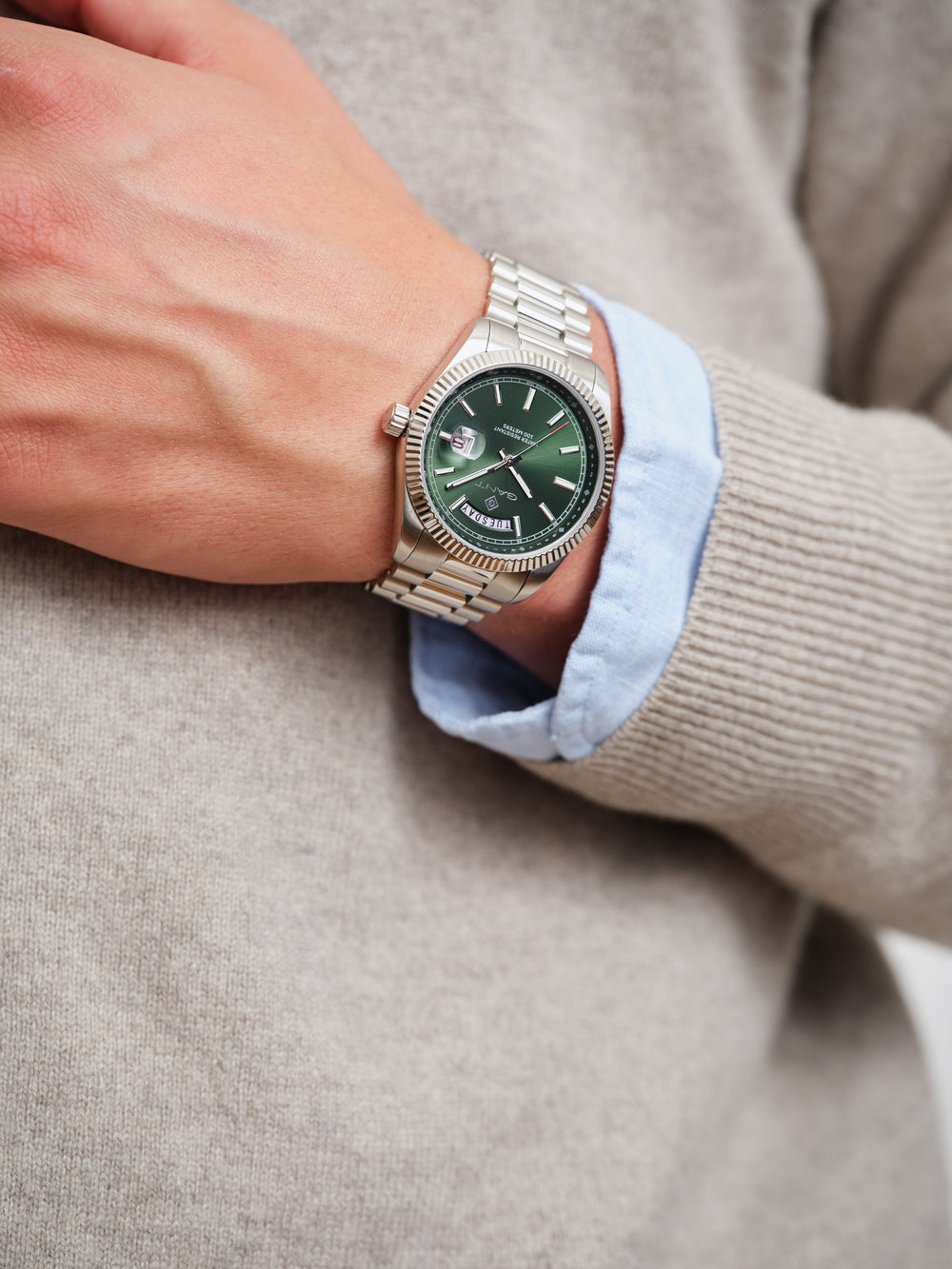 Fairfax Herre Stål / Grønn 41mm