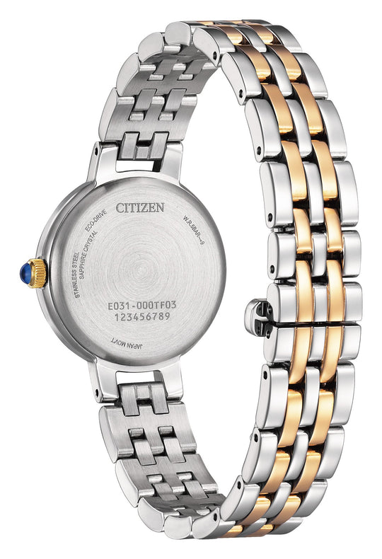 Eco-Drive Dame Torfarget / Rosa Perlemor 28mm