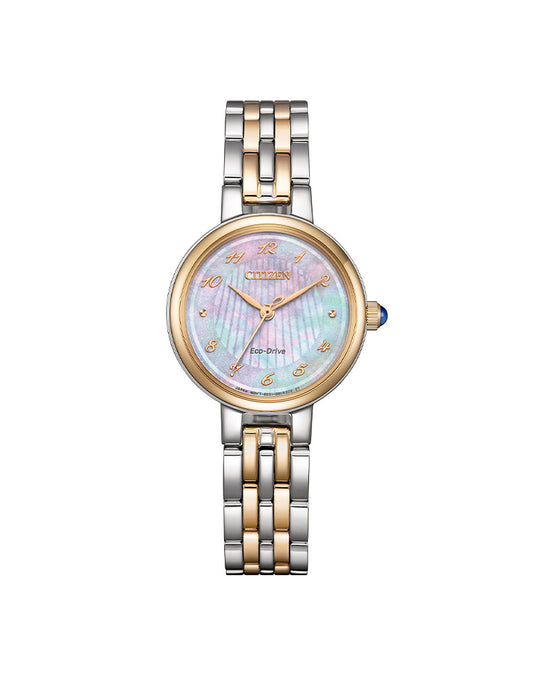 Eco-Drive Dame Torfarget / Rosa Perlemor 28mm