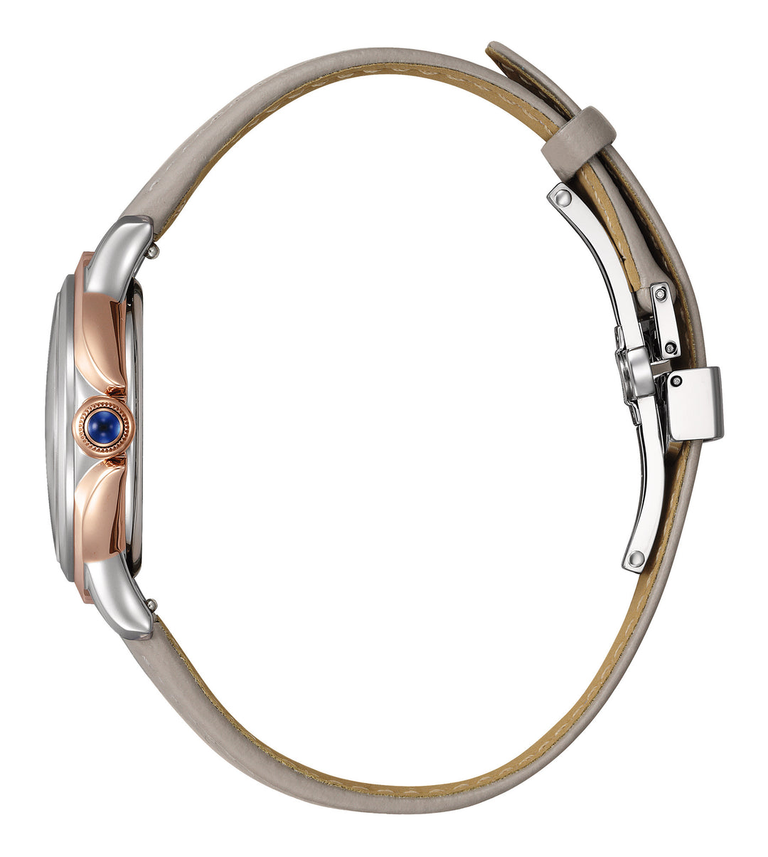 Citizen Ceci Eco-Drive dameklokke med beige rem, tofarget stål (33mm)