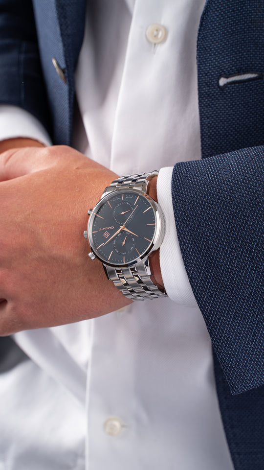 Park Hill Day-Date Gent Stål / Blå 43,5mm