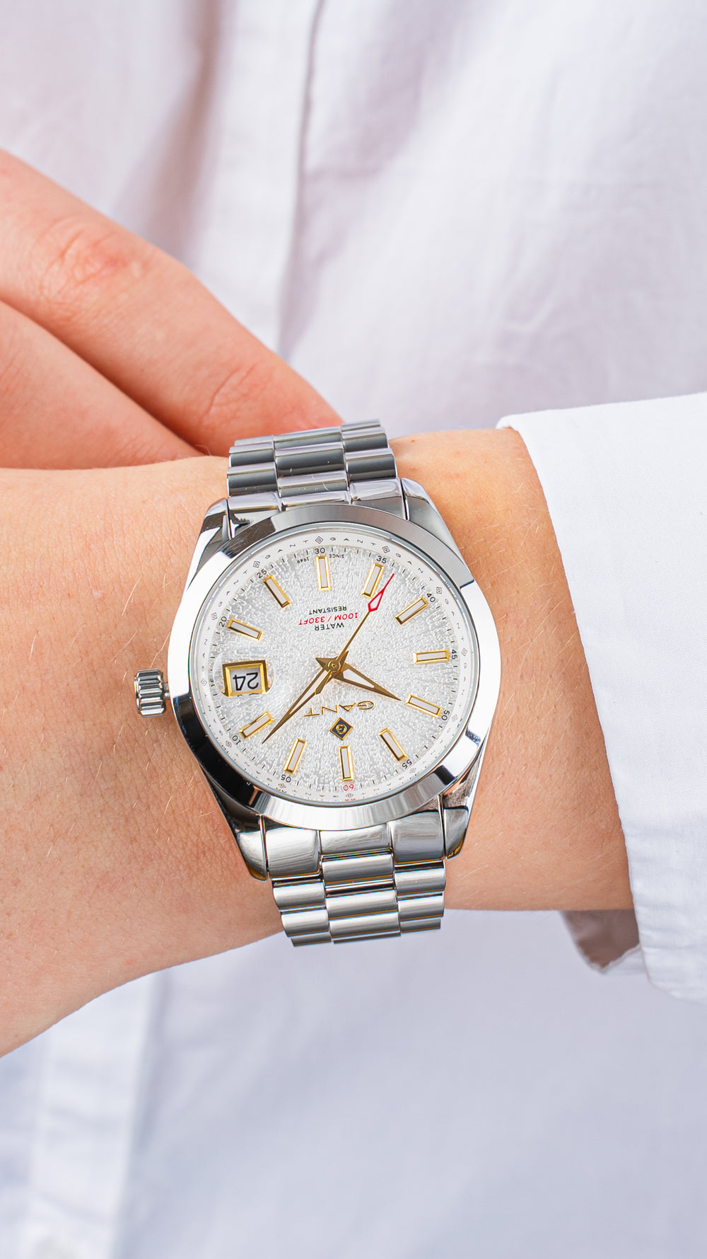 Eastham Lady Stål / Hvit 38mm