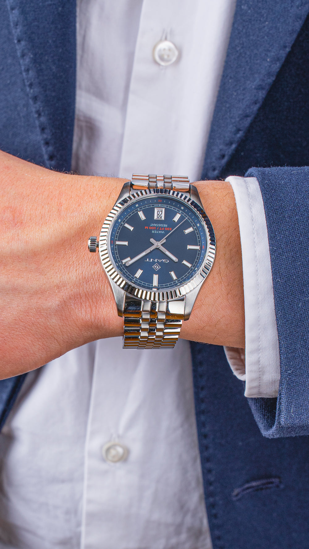 Sussex Gent Stål / Blå 43,5mm