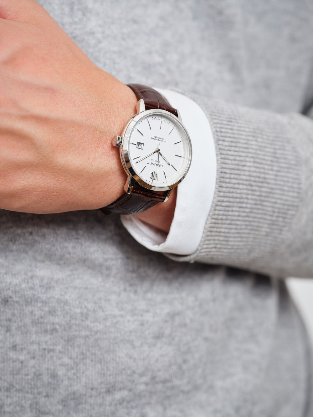 Prestige 266 Brun rem / Hvit 42mm
