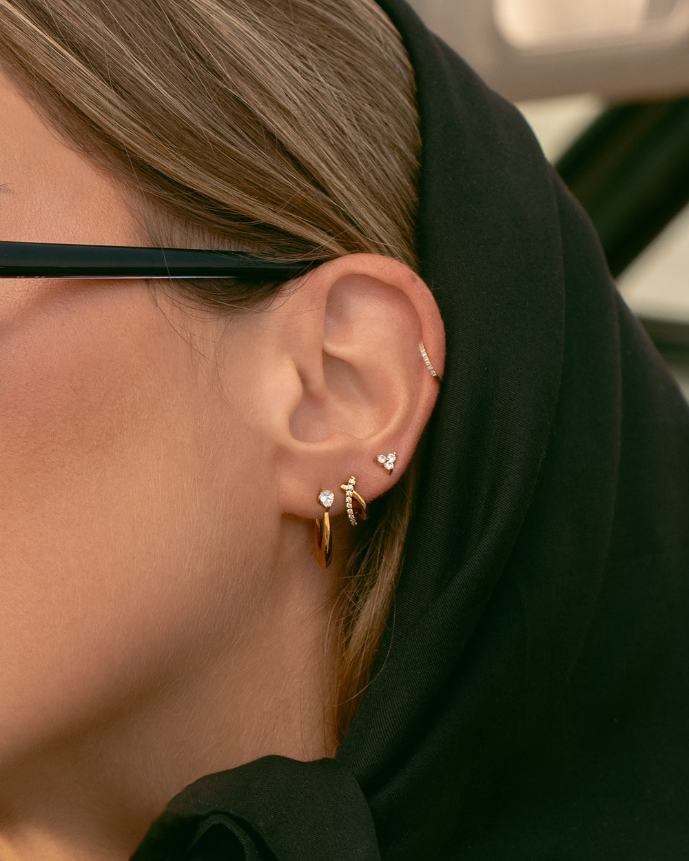 Mockberg Ines gullfarget ørering