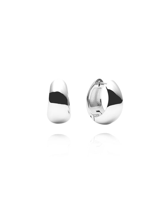 Aura Bold Silver Hoops