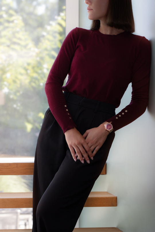 Millesime Automatic Roséfarget / Burgunder 35mm