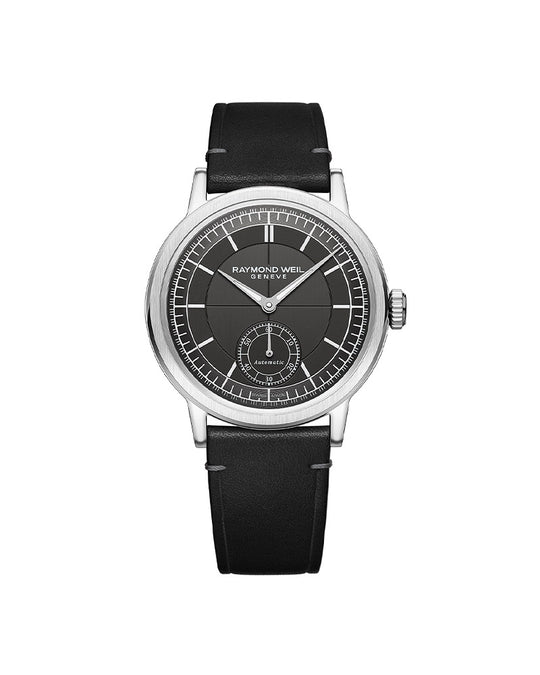 Millesime Mens Automatic Skinn / Sort 39,5mm