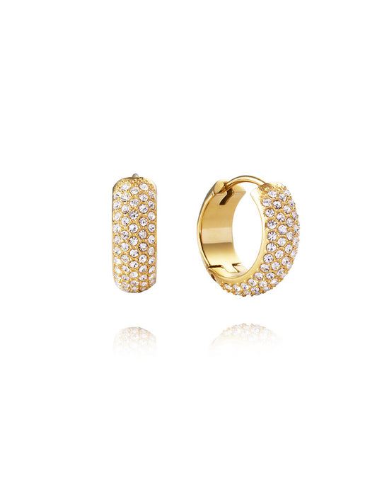 Amour Gold Hoops Medium