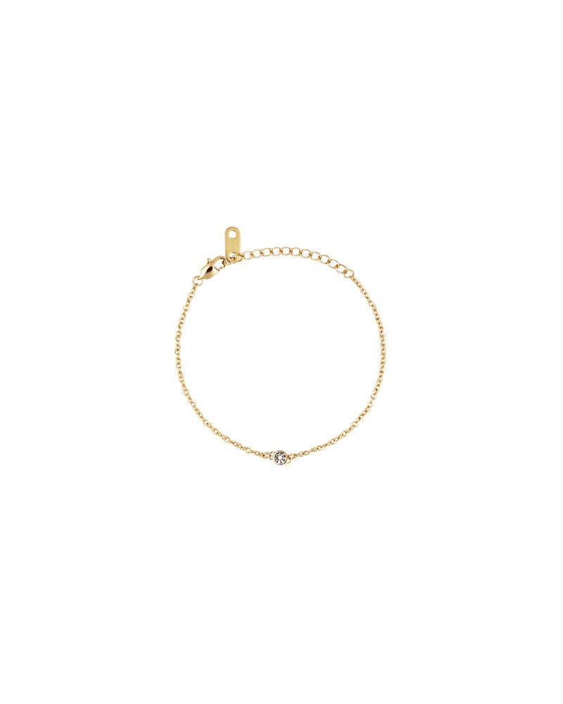 Thin Diamond Gold Bracelet Medium