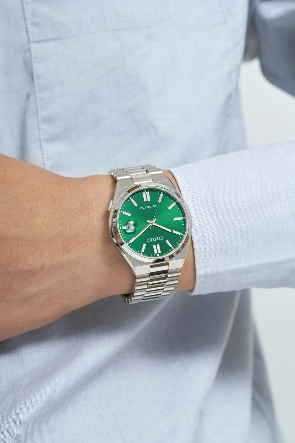 Tsuyosa Automatic Stål / Grønn 40mm