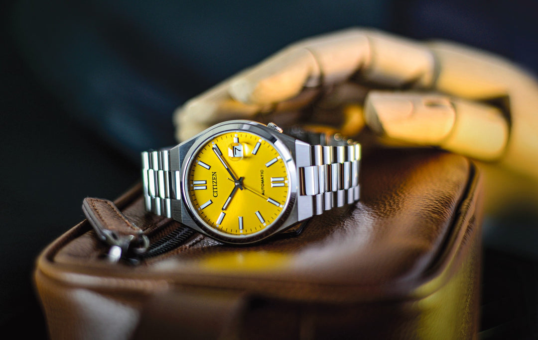Tsuyosa Automatic Stål / Gul 40mm