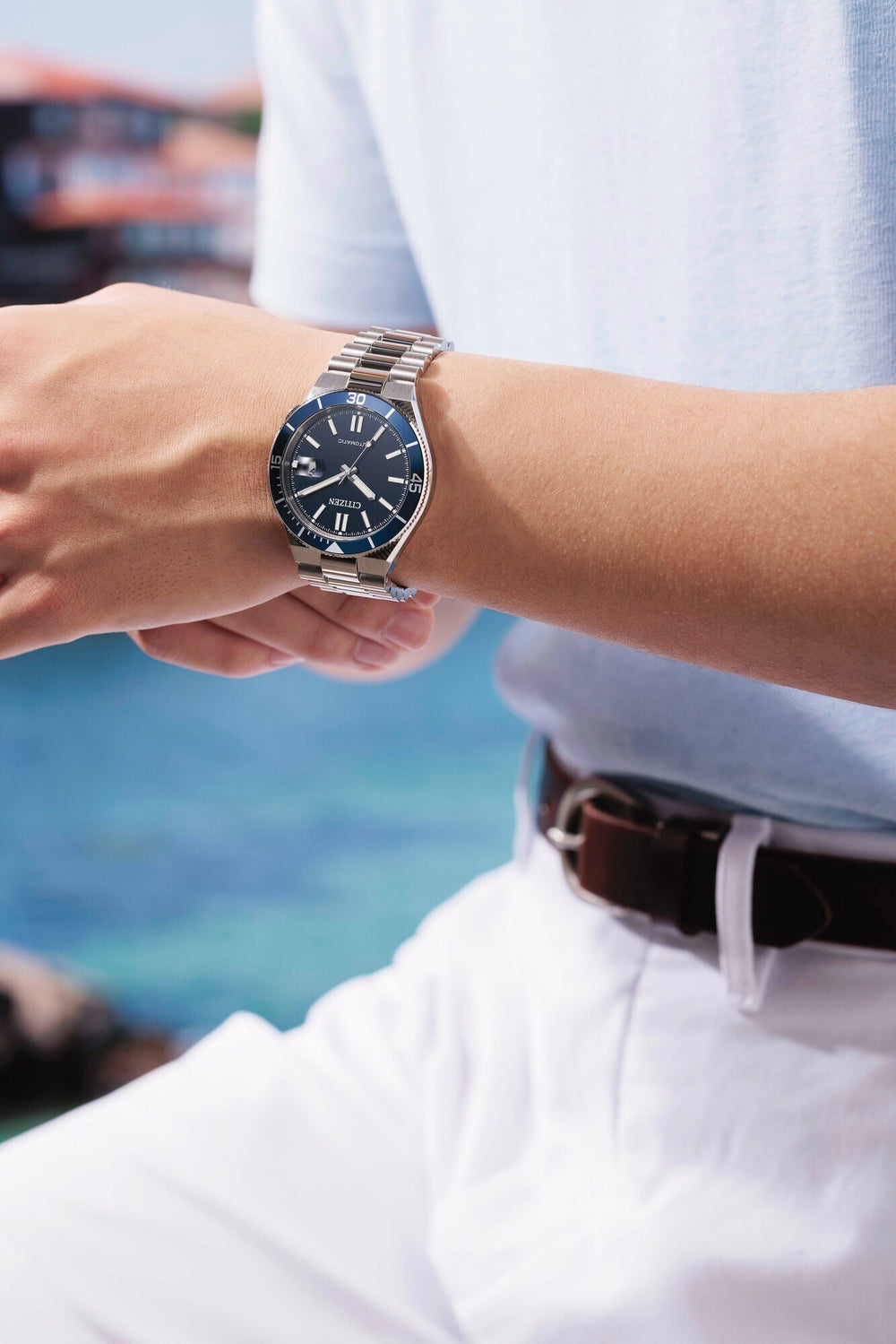 Citizen Tsuyosa Shore Automatic herreklokke i stål (40mm)