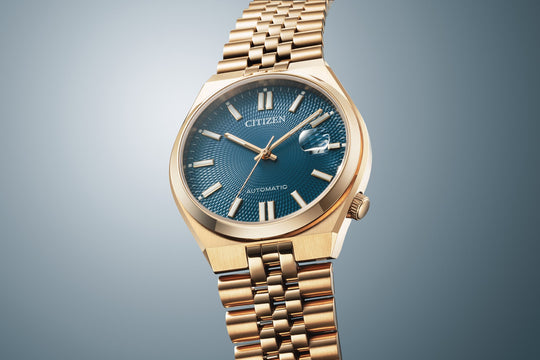 Tsuyosa 60 Automatic Gullfarget / Blå 40mm