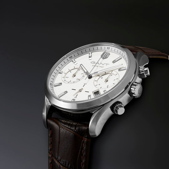 Prestige 206 Brun rem / Hvit 43mm