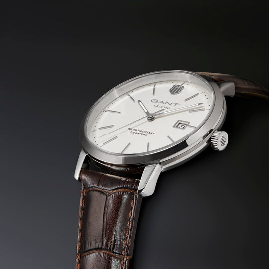 Prestige 266 Brun rem / Hvit 42mm
