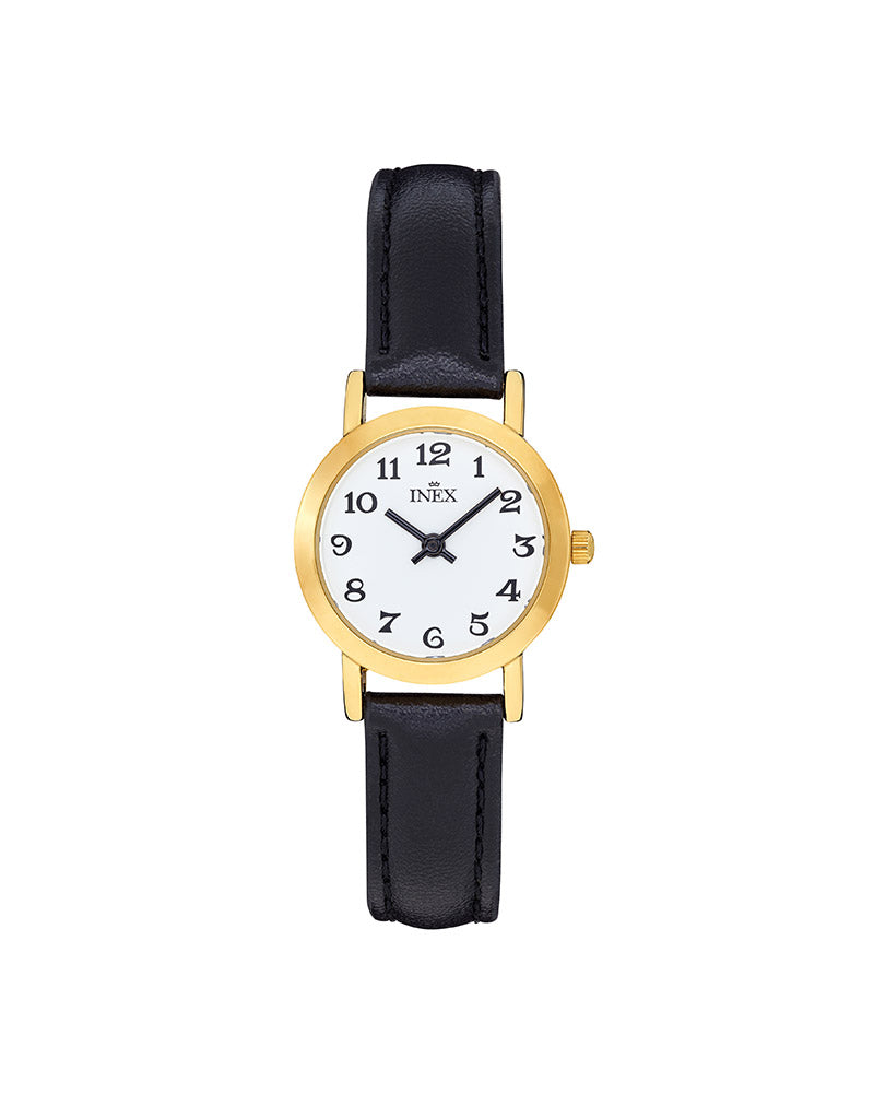 Inex Dame Sort / Hvit / Gull 24mm