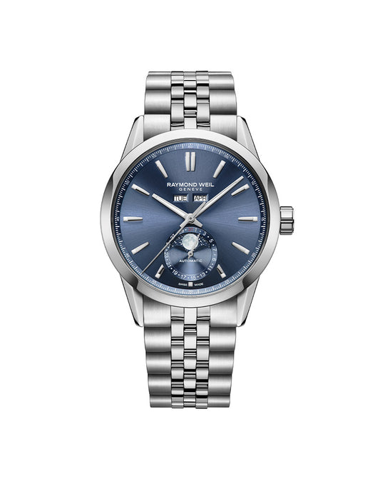 Freelancer Mens Automatic Stål / Blå 40mm