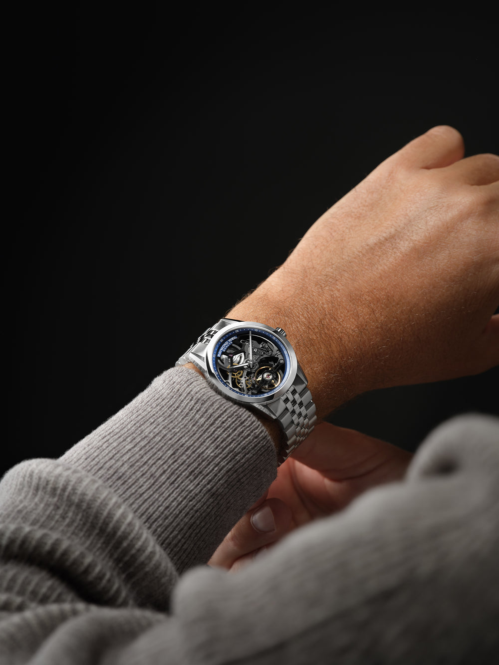 Raymond Weil  Freelancer Skeleton Automatic herreklokke i stål (38mm)