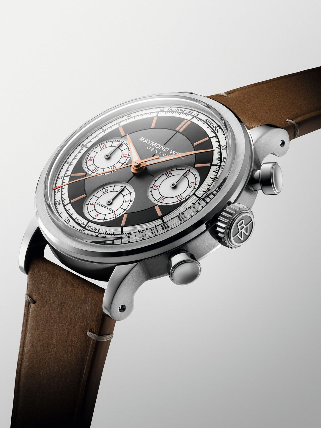 Millesime Mens Automatic Chronograph Brun / Stål 39,5mm