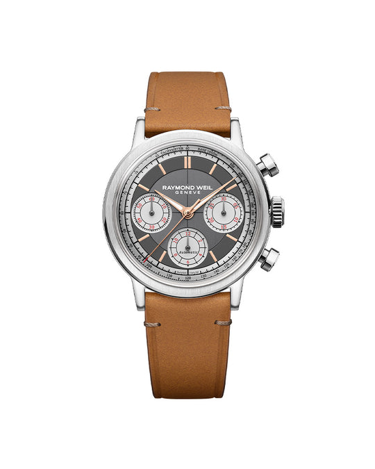 Millesime Mens Automatic Chronograph Brun / Stål 39,5mm