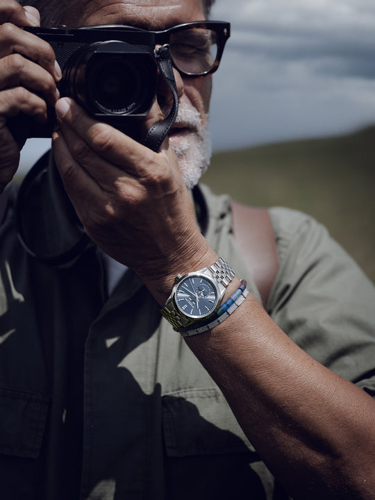 Freelancer Mens Automatic Stål / Blå 40mm