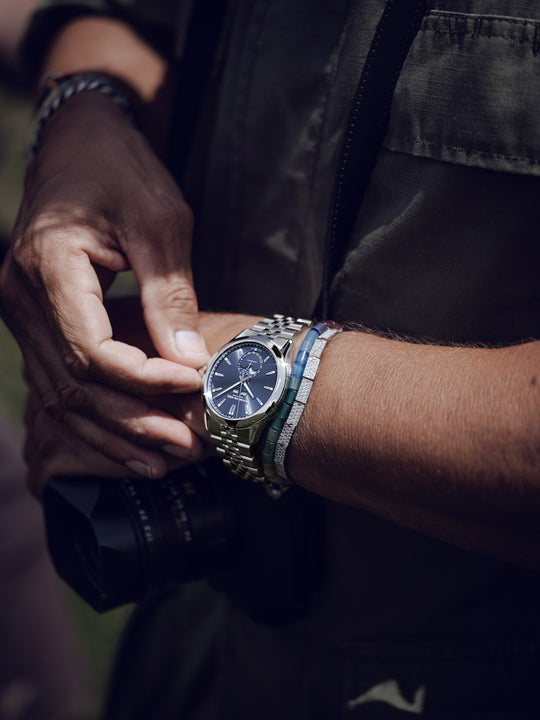 Freelancer Mens Automatic Stål / Blå 40mm