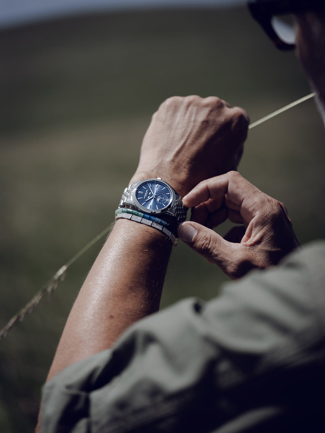 Freelancer Mens Automatic Stål / Blå 40mm