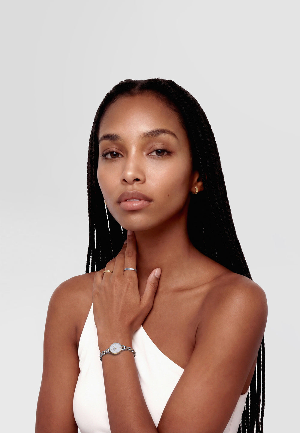 Daniel Wellington Petite Mini Arch dameklokke i stål (19mm)