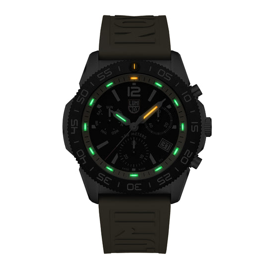Pacific Diver Chrono Sort / Gul 44mm
