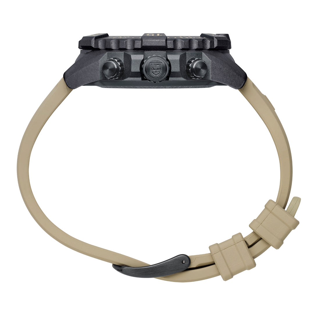 Navy Seal Chrono Sort / Beige 45mm / Sett med natorem