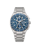 Citizen Radiokontrollert herreklokke i titan med dual time (40,5mm)