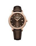 RW Toccata Diamond dameklokke med brun rem (34mm)