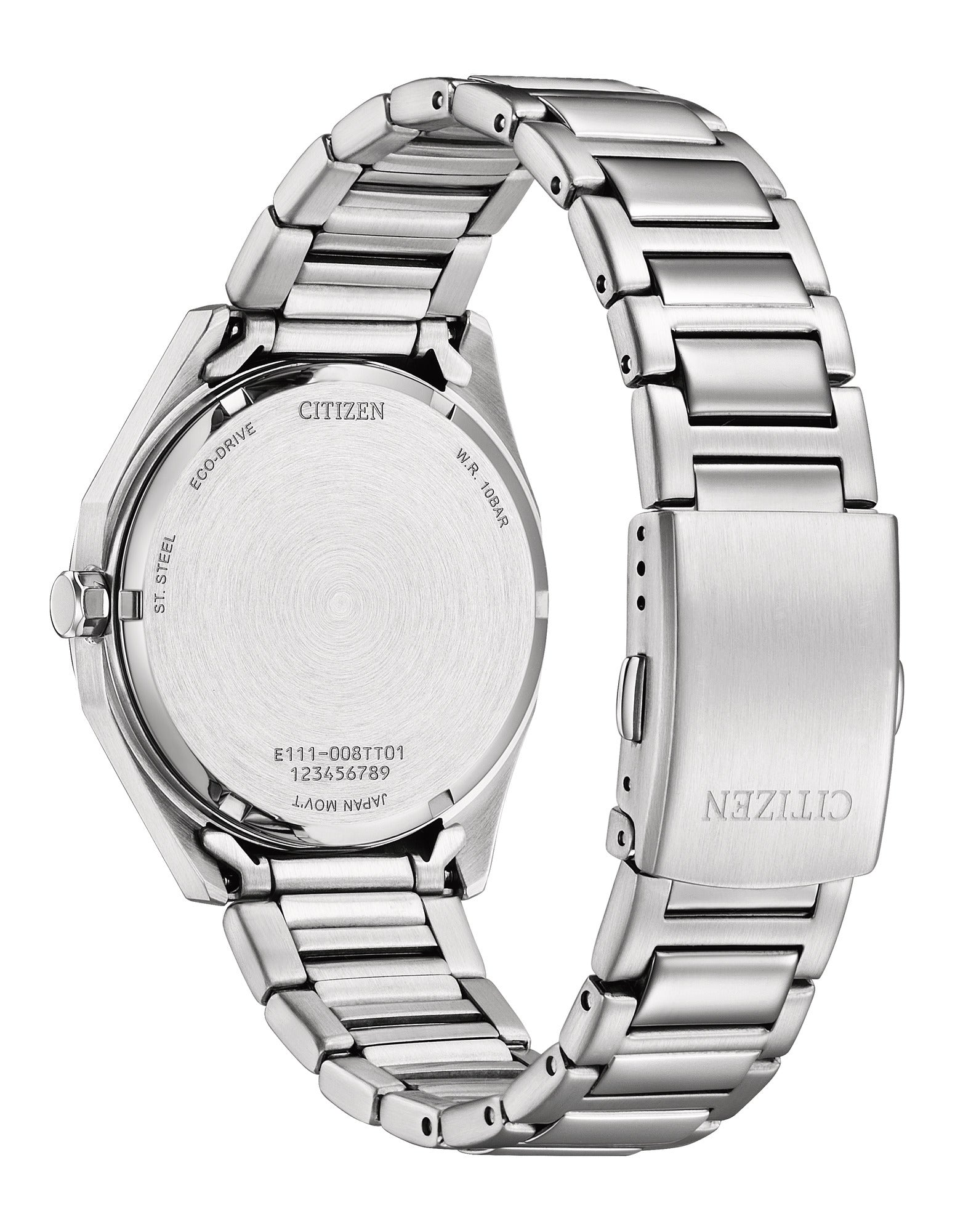 Citizen Platform Eco-Drive klokke i stål med grønn skive (38mm
