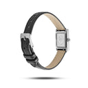 Mockberg Timeless Leather Petite klokke med sort rem (15,5x23,5mm)