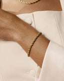 Mockberg Bold Rope gullfarget armbånd i stål (small)