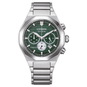 Citizen Chrono Eco-Drive herreklokke i titan med grønn skive (41mm)