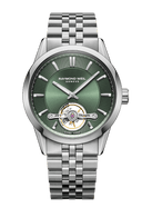 RW Freelancer Automatic Open Heart herreklokke i stål med grønn skive (42mm)