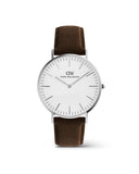 DW Classic herreklokke med brun rem (40mm)