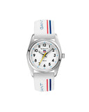 Gant Graduate barneklokke med hvit stripete silikon rem (28mm)