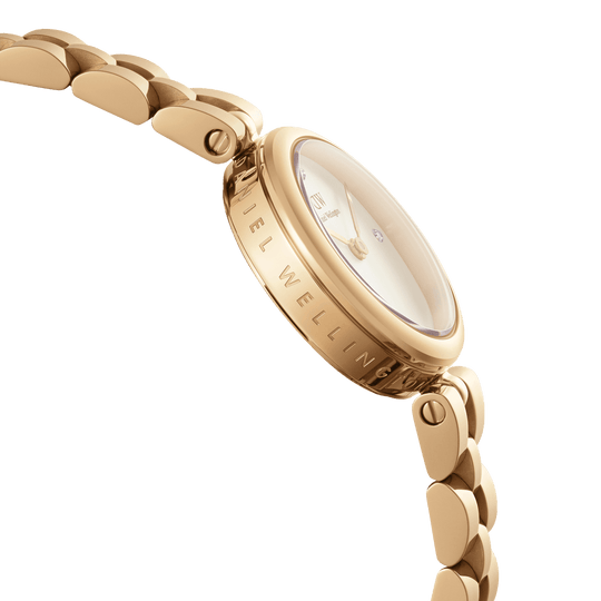 Elan Lumine Gullfarget Stål / Hvit 22x28.5mm