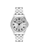 Inex herreklokke med stållenke og sølv skive (39mm)