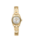 DKNY Mini dameklokke i gullfarget stål (23mm)